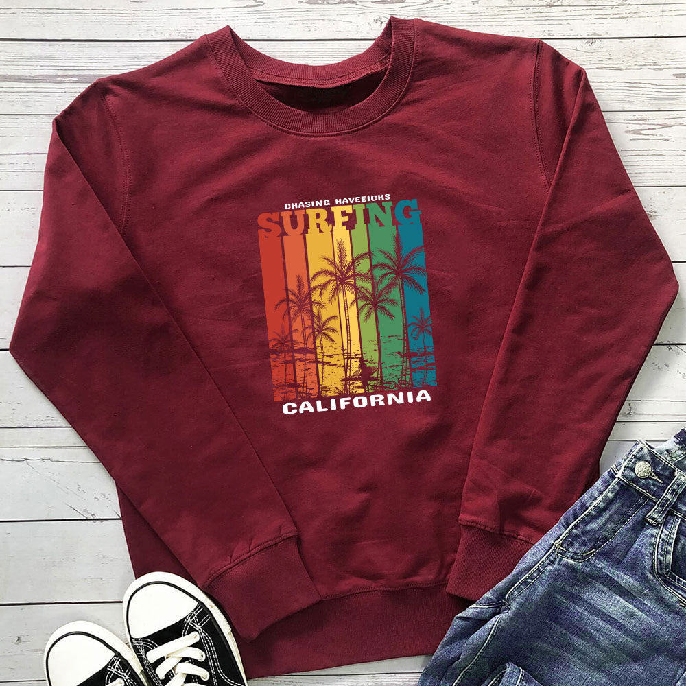 Holiday round neck long sleeved hoodie